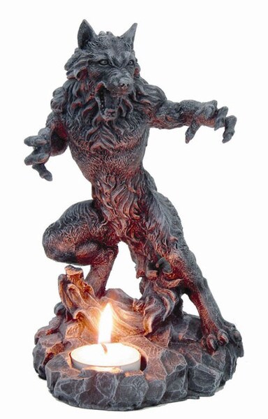 Werewolf Candle holder Sculpture Voltive artwork Decorative Werewolves